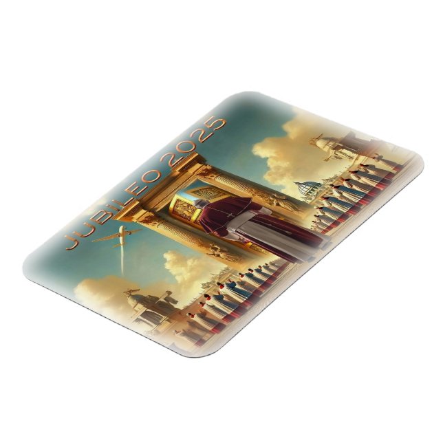 Jubileo 2025 Vaticano, recuerdo viaje Idee regalo. Magnet (Linke Seite)