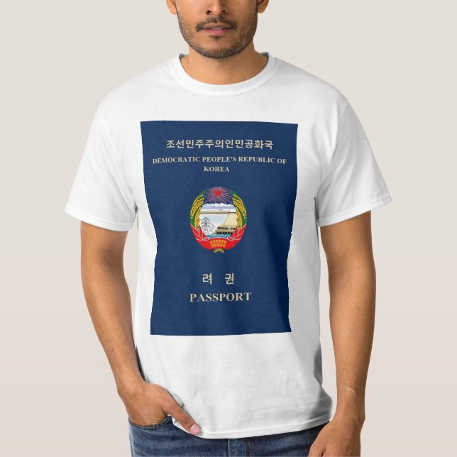 Juche Flagge DPRK Nordkorea sozialistischer T-Shirt (Vorderseite)