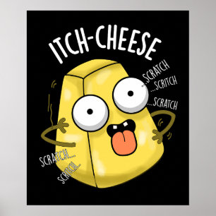 Juck-Käse Lustiger Käse Wortspiel Dunkler Hintergr Poster