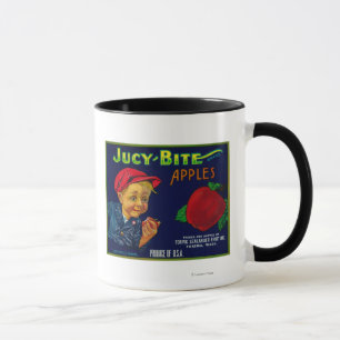 Jucy Bite Apple Crate LabelYakima, WA Tasse