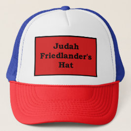 Judah Friedlanders Hut, rot Truckerkappe