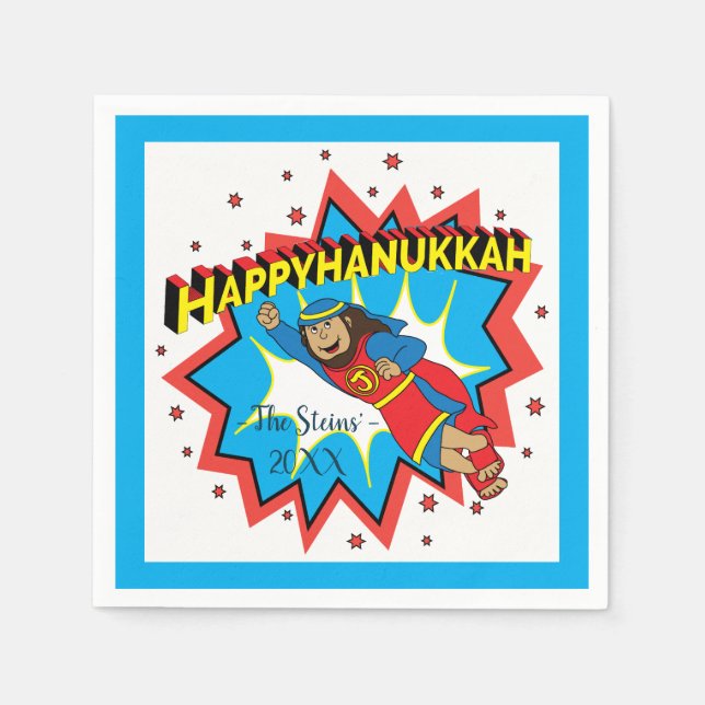 Judah Maccabee Das Hammer Hanukkah Party Serviette (Vorderseite)