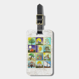 Judaica 12 Tribes of Israel Art Print Gepäckanhänger