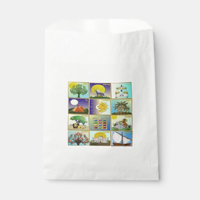 Judaica 12 Tribes of Israel Art Print Geschenktütchen (Vorderseite)