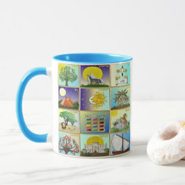 Judaica 12 Tribes of Israel Art Print Tasse