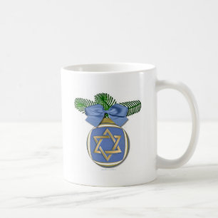 Judaica Chanukka Davidstern Ornamentendruck Kaffeetasse