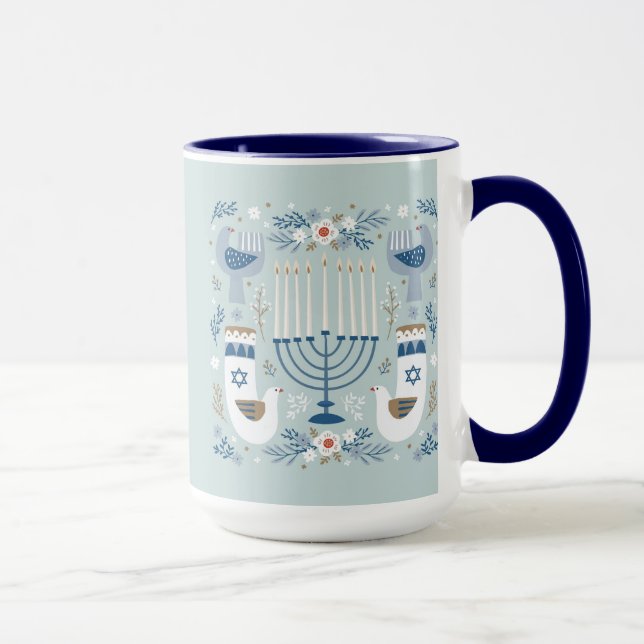 Judaïca - Mugs de Hanouka - Cadeaux - Fêtes  (Droite)