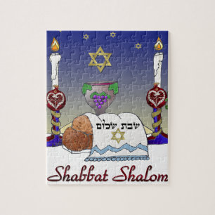 Judaica Shabbat Schalom Kunst Druck