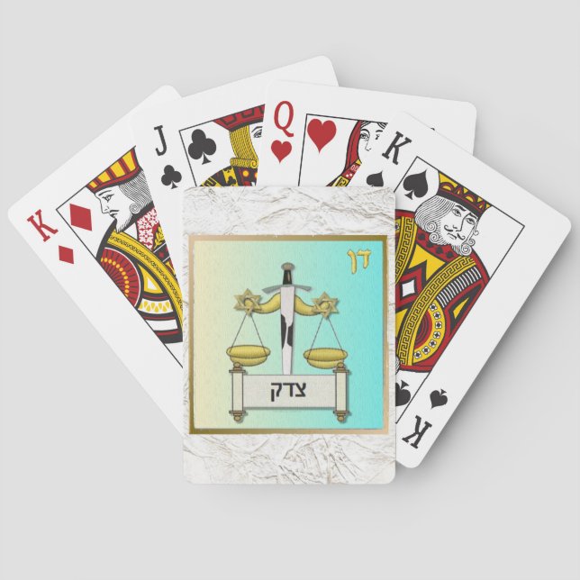 Judaika 12 Stämme Israel Dan Art Spielkarten (Rückseite)