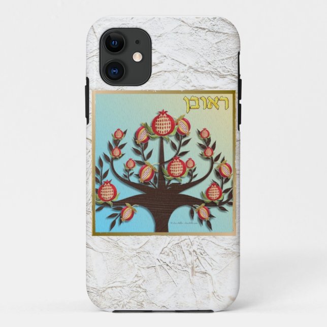 Judaika 12 Stämme Israel Reuben Case-Mate iPhone Hülle (Rückseite)
