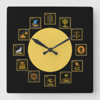 Judaika 12 Stämme Israel-Uhr