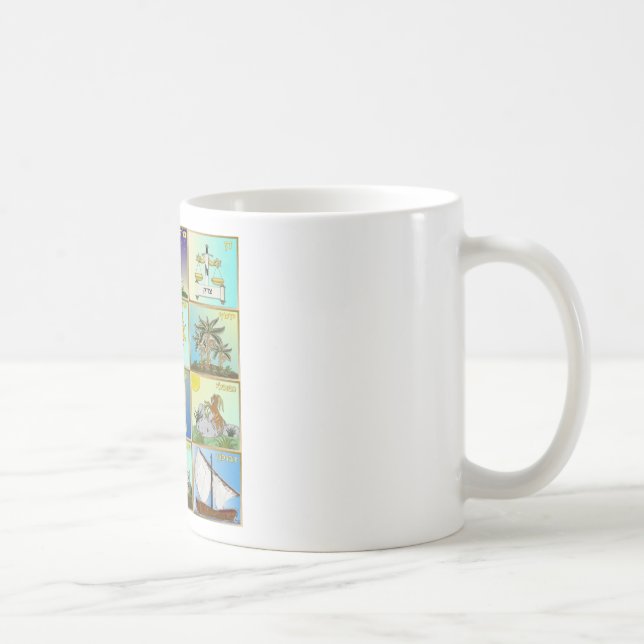 Judaika 12 Stämme Israels Art Kaffeetasse (Rechts)
