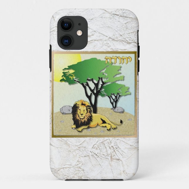 Judaika 12 Stämme Israels Juda Case-Mate iPhone Hülle (Rückseite)