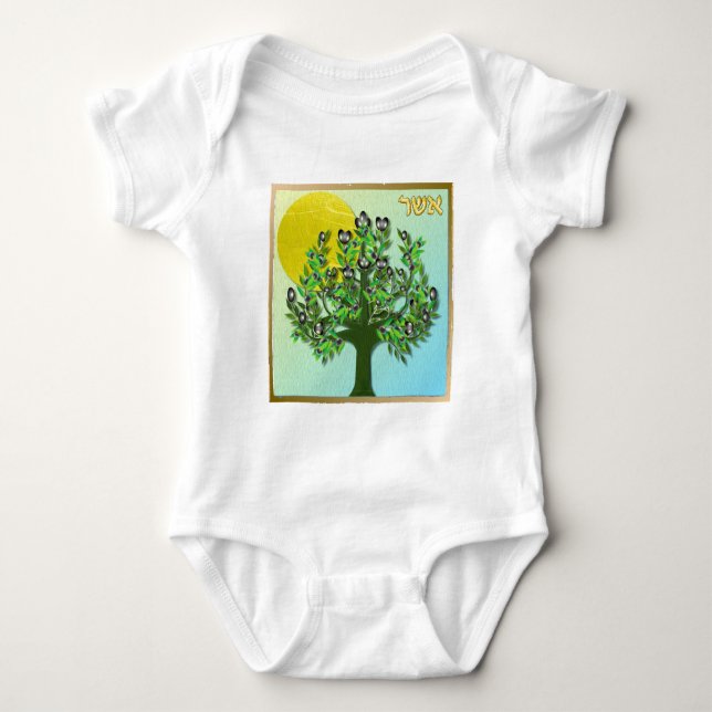 Judaika 12 Stämme Israels verjüngen Baby Strampler (Vorderseite)