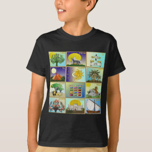 Judaika 12 Stämme von Israel Art Panels T-Shirt
