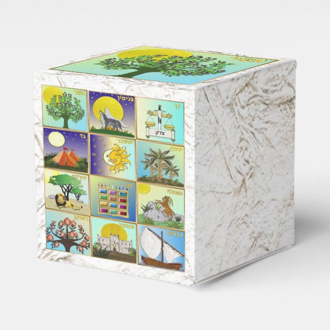 Judaika 12 Stämme von Israel Asher Gevor Box Geschenkschachtel (Vorderseite)