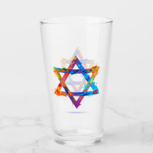 Judaika - Gläser trinken - Jüdische Sterne - Gesch