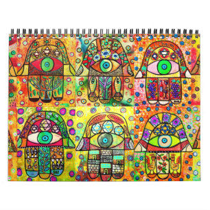 Judaika Hamsa 12-Monat Kalender