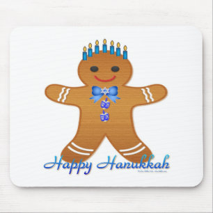 Judaika Hanukkah Gingerbread Man Menorah Mousepad