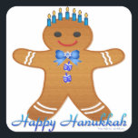 Judaika Hanukkah Gingerbread Man Menorah Quadratischer Aufkleber<br><div class="desc">You are viewing The Lee Hiller Designs Collection of Home and Office Decor,  Apparel,  Gifts and Collectibles. The Designs inklusive Lee Hiller Fotogray and Mixed Media Digital Art Collection. You can view her Nature fotogray at http://HikeOurPlanet.com/ and follow her hiking blog within Hot Springs National Park.</div>