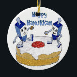 Judaika Happy Hanukkah Dancing Dreidels Doughnut Keramikornament<br><div class="desc">You are viewing The Lee Hiller Designs Collection of Home and Office Decor,  Apparel,  Gifts and Collectibles. The Designs inklusive Lee Hiller Fotogray and Mixed Media Digital Art Collection. You can view her Nature fotogray at http://HikeOurPlanet.com/ and follow her hiking blog within Hot Springs National Park.</div>