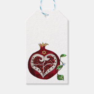 Judaika Pomegranate Heart Hanukkah Rosh Hashanah Geschenkanhänger