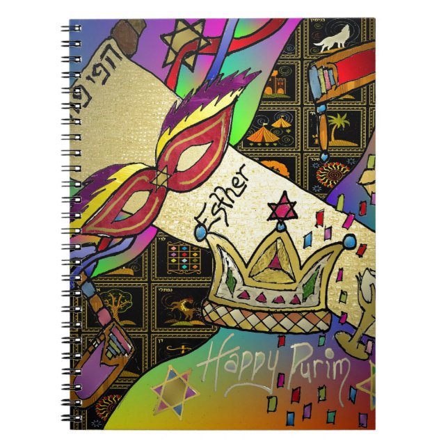 Judaika Purim Esther Celebration Art Print Notizblock (Vorderseite)