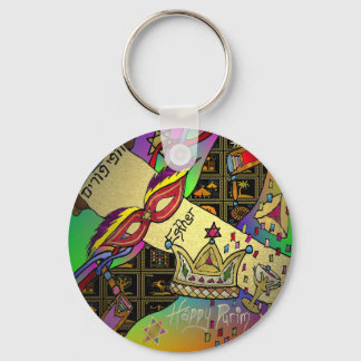 Judaika Purim Esther Celebration Art Print Schlüsselanhänger