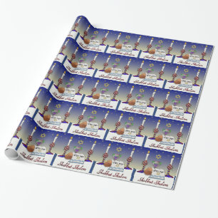 Judaika Shabbat Shalom Art Print Geschenkpapier