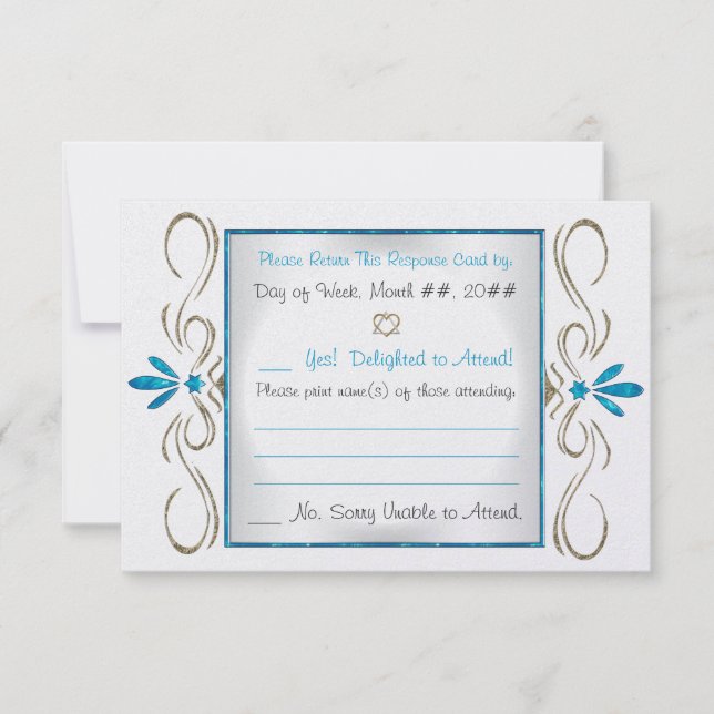 Judaism Blühe jüdische Hochzeitskarte RSVP Karte (Vorderseite)