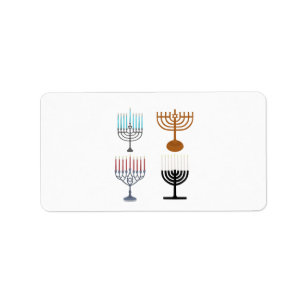 Judaismus-Religion des Hanukkah Adressaufkleber