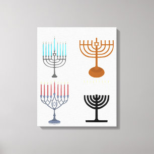 Judaismus-Religion des Hanukkah Leinwanddruck