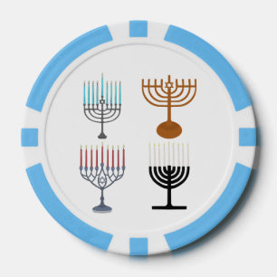 Judaismus-Religion des Hanukkah Pokerchips