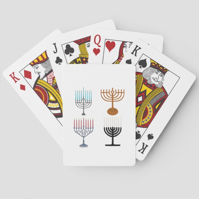 Judaismus-Religion des Hanukkah Spielkarten (Rückseite)