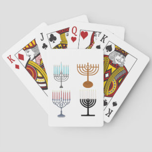 Judaismus-Religion des Hanukkah Spielkarten