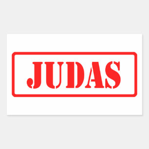 Judas Rechteckiger Aufkleber