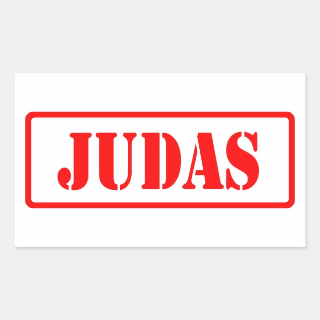 Judas Rechteckiger Aufkleber (Vorderseite)