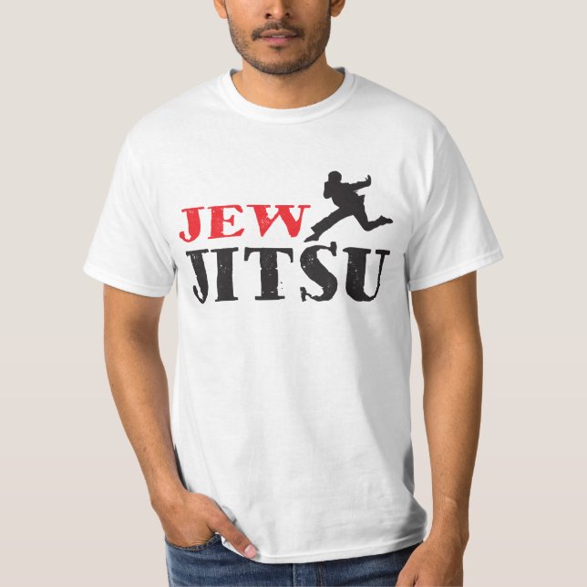 Jude Jitsu - lustiger jüdischer Spaß T-Shirt (Vorderseite)