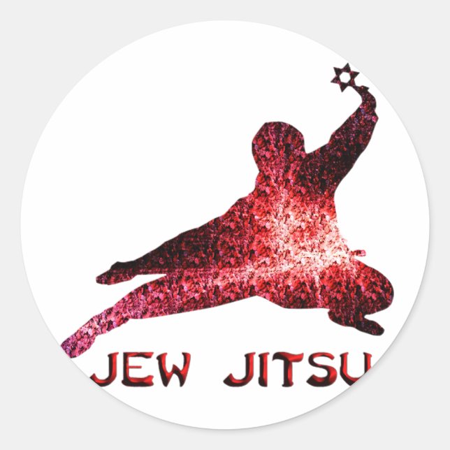 Jude Jitsu Runder Aufkleber (Vorderseite)