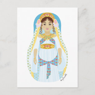 Jude, Königin Esther Matryoshka Postcard Postkarte