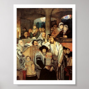 Juden, die auf Yom jüdischem Plakat-Druck beten Poster