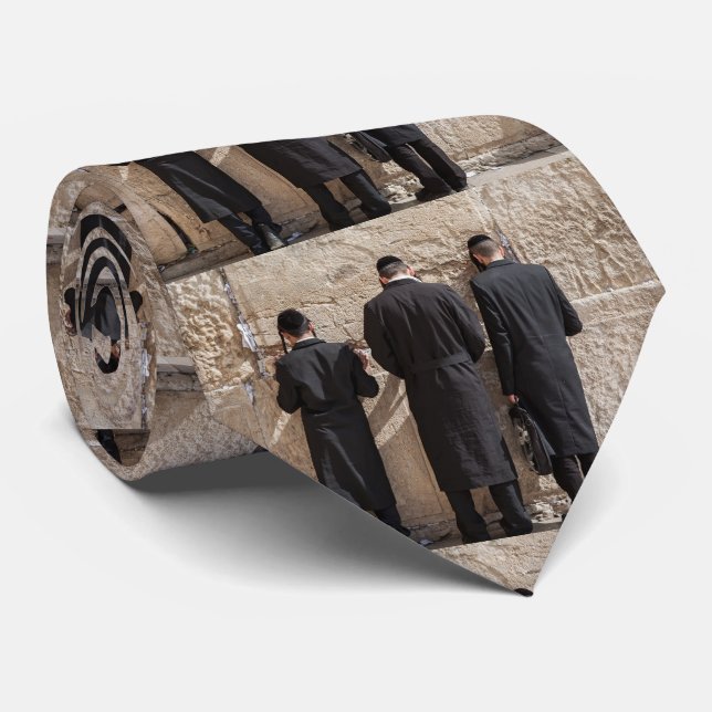 Juden, die im Kotel herumklatschen Krawatte (Gerollt)