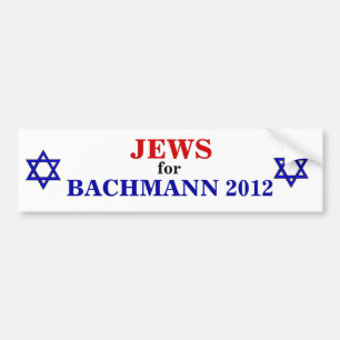 Juden für Bachmann Aufkleber 2012 Autoaufkleber