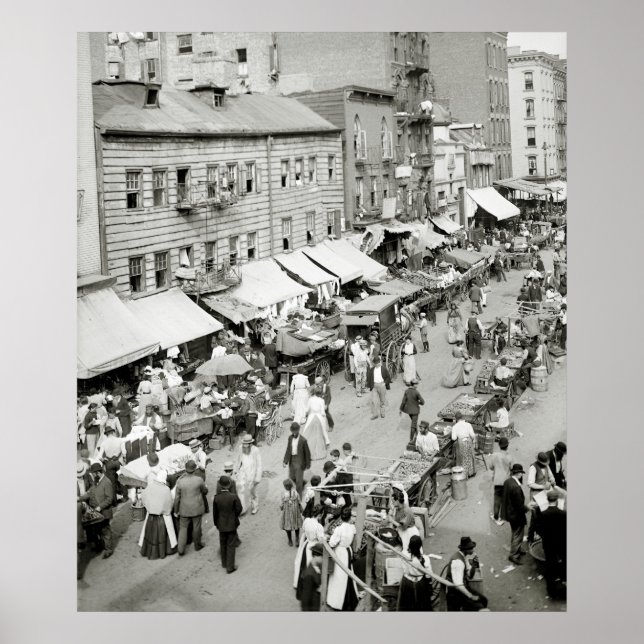 Judenmarkt, NYC 1890er Poster (Vorne)