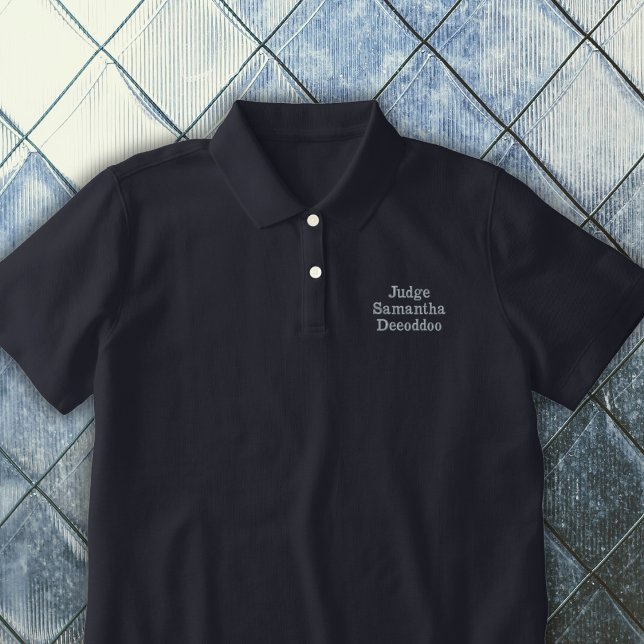 Judge Black Polo Embroidered Shirt (Von Creator hochgeladen)