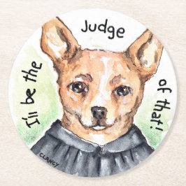 Judge Dog Paper Untersetzer