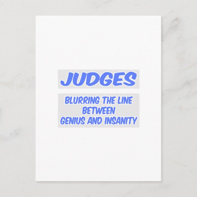 Judge Joke .. Genie und Wahnsinn Postkarte (Vorderseite)
