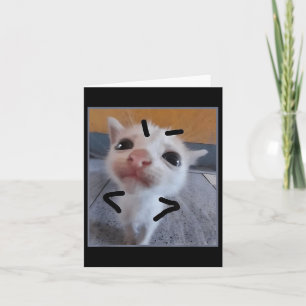Judgy Kitty Funny Cat Lover Angry Kitten Meme Nied Karte