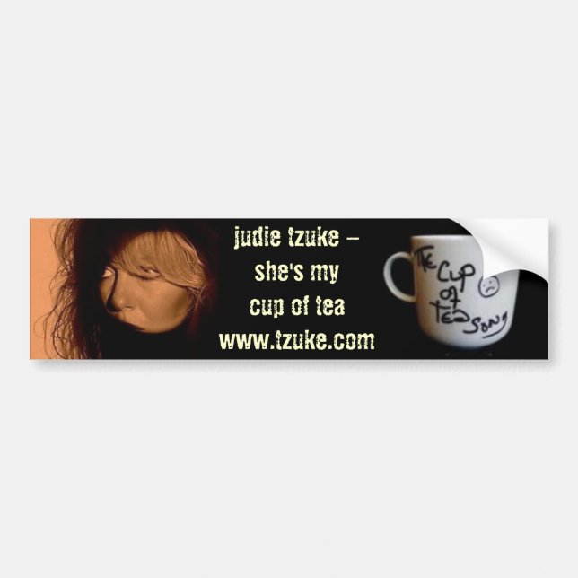 Judie Tzuke - Tasse Tee Lied - Autoaufkleber (Vorne)