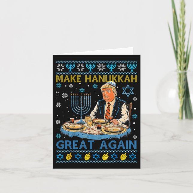 Jüdisch hässlich machen Hanukka wieder groß, lusti Karte (Vorderseite)
